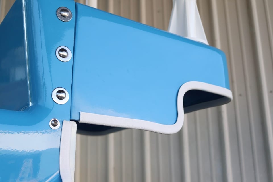 ADA Easy Stair edge profile that fits over the pool gutter